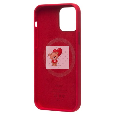 Чехол-накладка для Apple iPhone 12 (красный) ORG Silicone Case SafeMag с анимацией