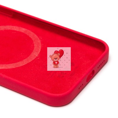 Чехол-накладка для Apple iPhone 12 (красный) ORG Silicone Case SafeMag с анимацией