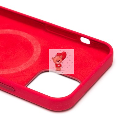 Чехол-накладка для Apple iPhone 12 (красный) ORG Silicone Case SafeMag с анимацией