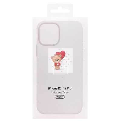 Чехол-накладка для Apple iPhone 12 Pro (белый) ORG Silicone Case SafeMag с анимацией Чехол-накладка для Apple iPhone 12 Pro (белый) ORG Silicone Case SafeMag с анимацией