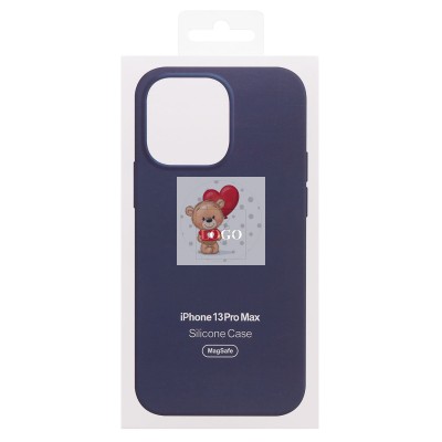Чехол-накладка для Apple iPhone 13 Pro Max (синий омут) ORG Silicone Case SafeMag с анимацией