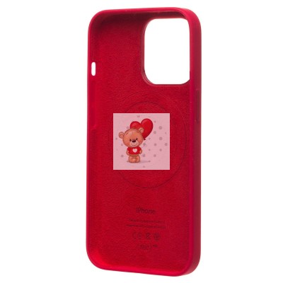 Чехол-накладка для Apple iPhone 13 Pro (красный) ORG Silicone Case SafeMag с анимацией