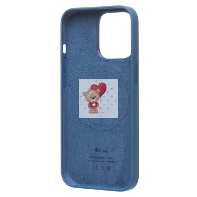 Чехол-накладка для Apple iPhone 13 Pro (голубая сойка) ORG Silicone Case SafeMag с анимацией