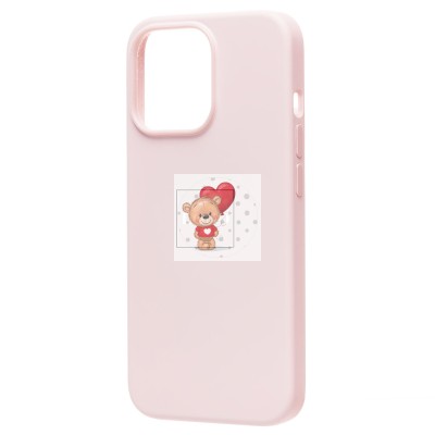 Чехол-накладка для Apple iPhone 13 Pro (розовый мел) ORG Silicone Case SafeMag с анимацией