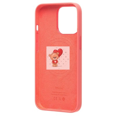 Чехол-накладка для Apple iPhone 13 Pro (розовый цитрус) ORG Silicone Case SafeMag с анимацией