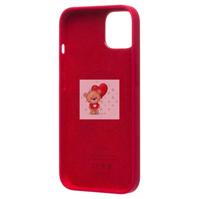 Чехол-накладка для Apple iPhone 13 (красный) ORG Silicone Case SafeMag с анимацией