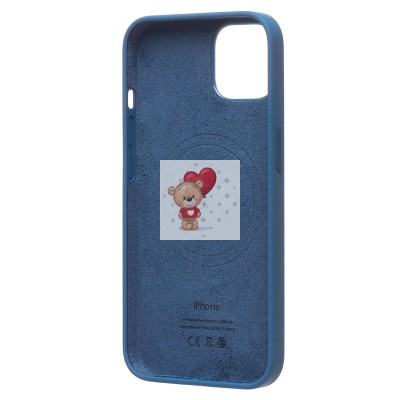 Чехол-накладка для Apple iPhone 13 (голубая сойка) ORG Silicone Case SafeMag с анимацией Чехол-накладка для Apple iPhone 13 (голубая сойка) ORG Silicone Case SafeMag с анимацией