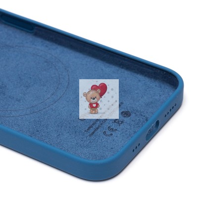 Чехол-накладка для Apple iPhone 13 (голубая сойка) ORG Silicone Case SafeMag с анимацией Чехол-накладка для Apple iPhone 13 (голубая сойка) ORG Silicone Case SafeMag с анимацией