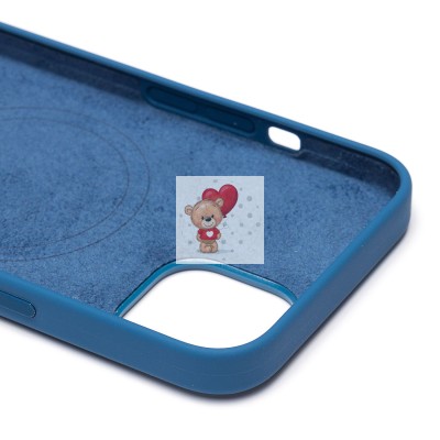 Чехол-накладка для Apple iPhone 13 (голубая сойка) ORG Silicone Case SafeMag с анимацией Чехол-накладка для Apple iPhone 13 (голубая сойка) ORG Silicone Case SafeMag с анимацией