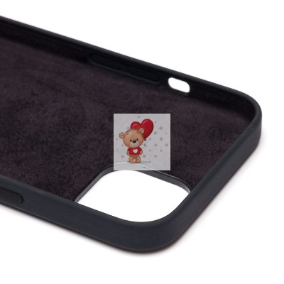 Чехол-накладка для Apple iPhone 13 (чёрный) ORG Silicone Case SafeMag с анимацией