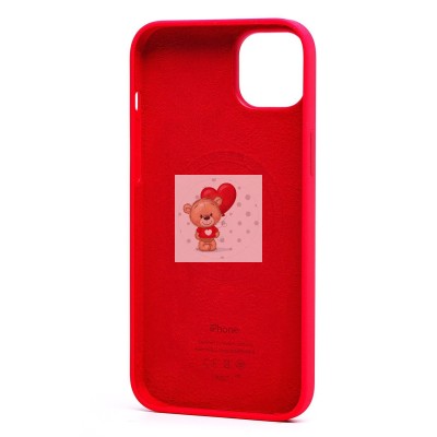 Чехол-накладка для Apple iPhone 14 Plus (красный) ORG Silicone Case SafeMag с анимацией
