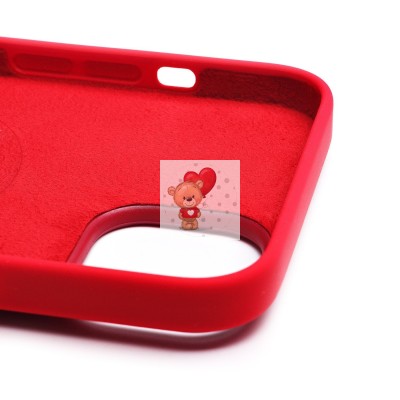 Чехол-накладка для Apple iPhone 14 Plus (красный) ORG Silicone Case SafeMag с анимацией