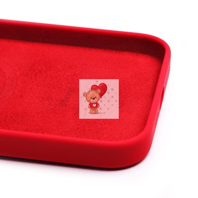 Чехол-накладка для Apple iPhone 14 Plus (красный) ORG Silicone Case SafeMag с анимацией