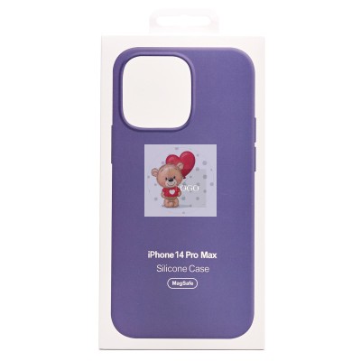 Чехол-накладка для Apple iPhone 14 Pro Max (ирис) ORG Silicone Case SafeMag с анимацией
