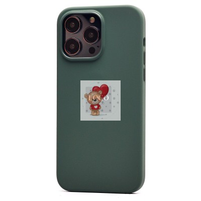 Чехол-накладка для Apple iPhone 14 Pro Max (оливковый) ORG Silicone Case SafeMag с анимацией