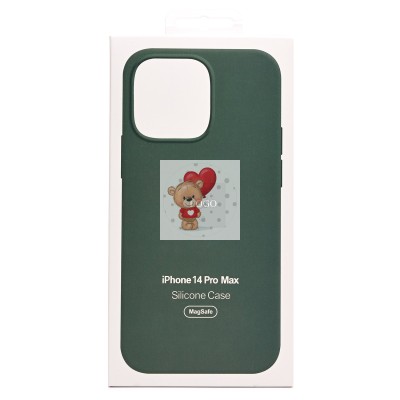 Чехол-накладка для Apple iPhone 14 Pro Max (оливковый) ORG Silicone Case SafeMag с анимацией