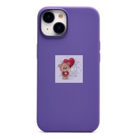Чехол-накладка для Apple iPhone 14 (ирис) ORG Silicone Case SafeMag с анимацией