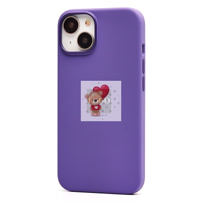 Чехол-накладка для Apple iPhone 14 (ирис) ORG Silicone Case SafeMag с анимацией