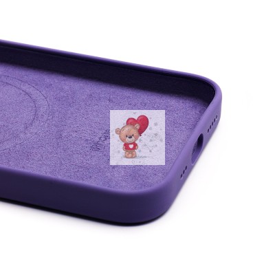 Чехол-накладка для Apple iPhone 14 (ирис) ORG Silicone Case SafeMag с анимацией