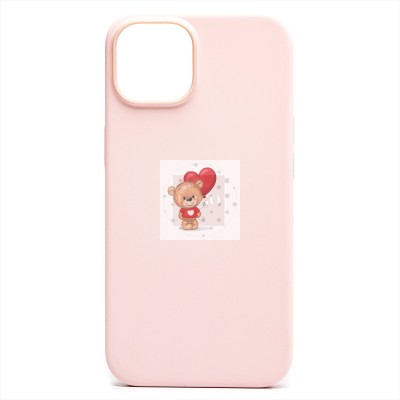 Чехол-накладка для Apple iPhone 14 (розовый мел) ORG Silicone Case SafeMag с анимацией