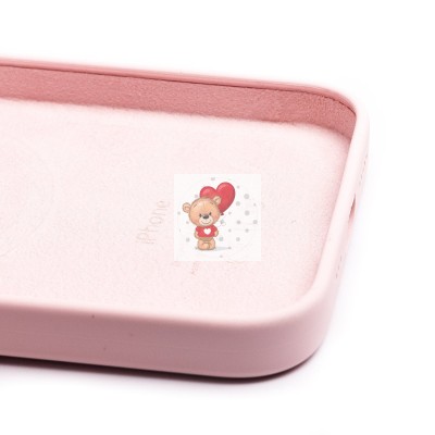 Чехол-накладка для Apple iPhone 14 (розовый мел) ORG Silicone Case SafeMag с анимацией