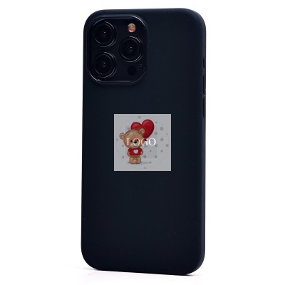 Чехол-накладка для Apple iPhone 15 Pro Max (черный) ORG Silicone Case SafeMag с анимацией