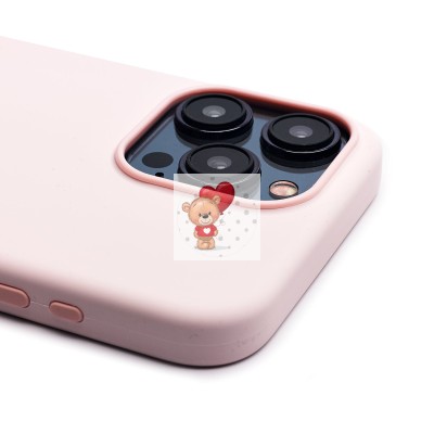 Чехол-накладка для Apple iPhone 15 Pro Max (светло-розовый) ORG Silicone Case SafeMag с анимацией