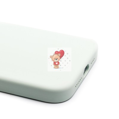 Чехол-накладка для Apple iPhone 15 Pro Max (нежный мятный) ORG Silicone Case SafeMag с анимацией