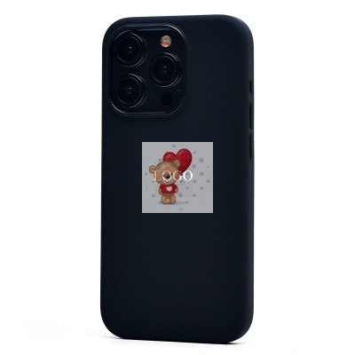 Чехол-накладка для Apple iPhone 15 Pro (черный) ORG Silicone Case SafeMag с анимацией