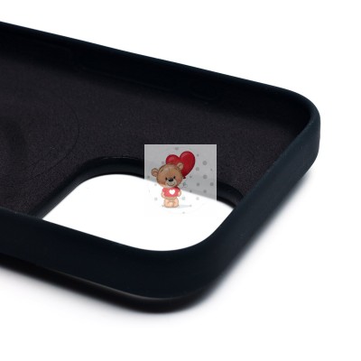 Чехол-накладка для Apple iPhone 15 Pro (черный) ORG Silicone Case SafeMag с анимацией