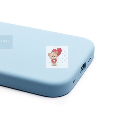 Чехол-накладка для Apple iPhone 15 Pro (голубой) ORG Silicone Case SafeMag с анимацией