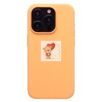Чехол-накладка для Apple iPhone 15 Pro (апельсиновый щербет) ORG Silicone Case SafeMag с анимацией