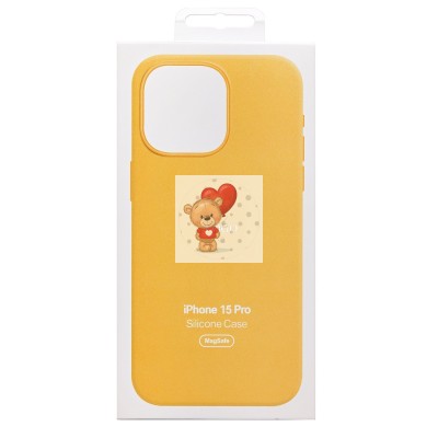 Чехол-накладка для Apple iPhone 15 Pro (солнечный) ORG Silicone Case SafeMag с анимацией Чехол-накладка для Apple iPhone 15 Pro (солнечный) ORG Silicone Case SafeMag с анимацией