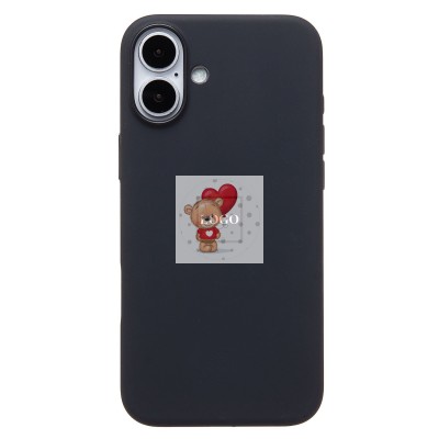 Чехол-накладка для Apple iPhone 16 Plus (черный) ORG Silicone Case SafeMag с анимацией Чехол-накладка для Apple iPhone 16 Plus (черный) ORG Silicone Case SafeMag с анимацией