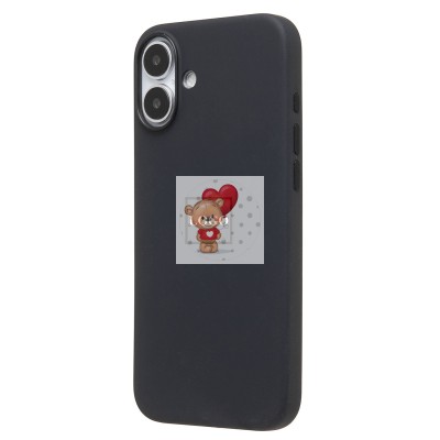 Чехол-накладка для Apple iPhone 16 Plus (черный) ORG Silicone Case SafeMag с анимацией Чехол-накладка для Apple iPhone 16 Plus (черный) ORG Silicone Case SafeMag с анимацией