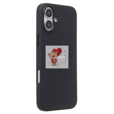 Чехол-накладка для Apple iPhone 16 Plus (черный) ORG Silicone Case SafeMag с анимацией Чехол-накладка для Apple iPhone 16 Plus (черный) ORG Silicone Case SafeMag с анимацией