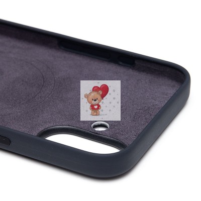 Чехол-накладка для Apple iPhone 16 Plus (черный) ORG Silicone Case SafeMag с анимацией Чехол-накладка для Apple iPhone 16 Plus (черный) ORG Silicone Case SafeMag с анимацией