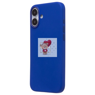 Чехол-накладка для Apple iPhone 16 Plus (бриллиантовый синий) ORG Silicone Case SafeMag с анимацией