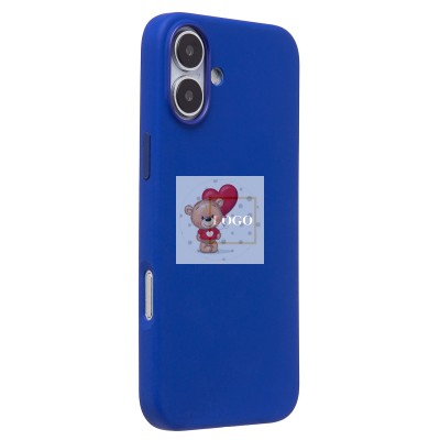 Чехол-накладка для Apple iPhone 16 Plus (бриллиантовый синий) ORG Silicone Case SafeMag с анимацией