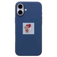 Чехол-накладка для Apple iPhone 16 Plus (темно-синий) ORG Silicone Case SafeMag с анимацией