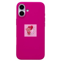 Чехол-накладка для Apple iPhone 16 Plus (красная лунная диффузия) ORG Silicone Case SafeMag с анимацией