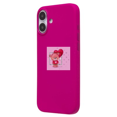 Чехол-накладка для Apple iPhone 16 Plus (красная лунная диффузия) ORG Silicone Case SafeMag с анимацией