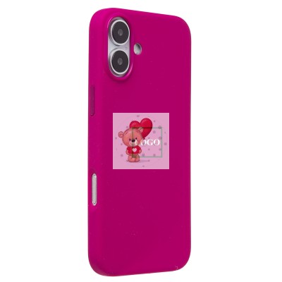 Чехол-накладка для Apple iPhone 16 Plus (красная лунная диффузия) ORG Silicone Case SafeMag с анимацией