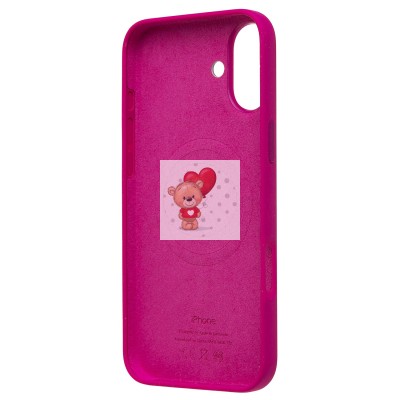 Чехол-накладка для Apple iPhone 16 Plus (красная лунная диффузия) ORG Silicone Case SafeMag с анимацией