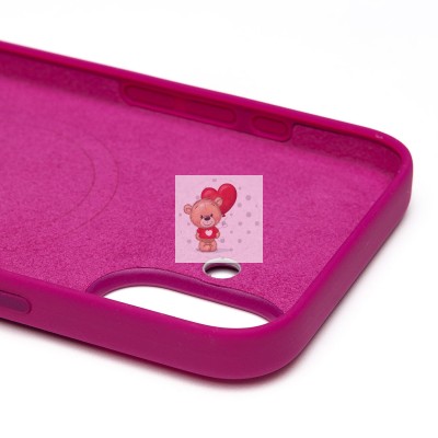 Чехол-накладка для Apple iPhone 16 Plus (красная лунная диффузия) ORG Silicone Case SafeMag с анимацией