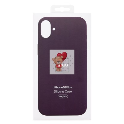Чехол-накладка для Apple iPhone 16 Plus (сиреневый) ORG Silicone Case SafeMag с анимацией Чехол-накладка для Apple iPhone 16 Plus (сиреневый) ORG Silicone Case SafeMag с анимацией