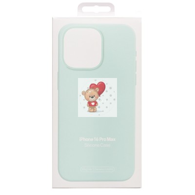 Чехол-накладка для Apple iPhone 16 Pro Max (аквамарин) ORG Silicone Case SafeMag с анимацией