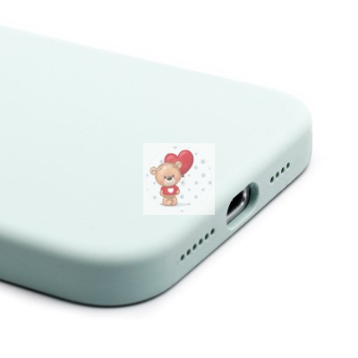 Чехол-накладка для Apple iPhone 16 Pro Max (аквамарин) ORG Silicone Case SafeMag с анимацией