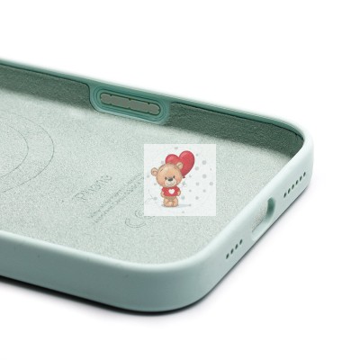 Чехол-накладка для Apple iPhone 16 Pro Max (аквамарин) ORG Silicone Case SafeMag с анимацией