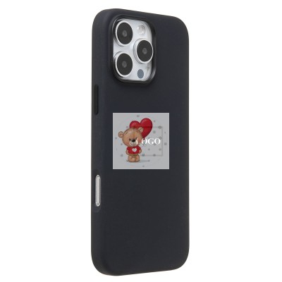 Чехол-накладка для Apple iPhone 16 Pro Max (черный) ORG Silicone Case SafeMag с анимацией